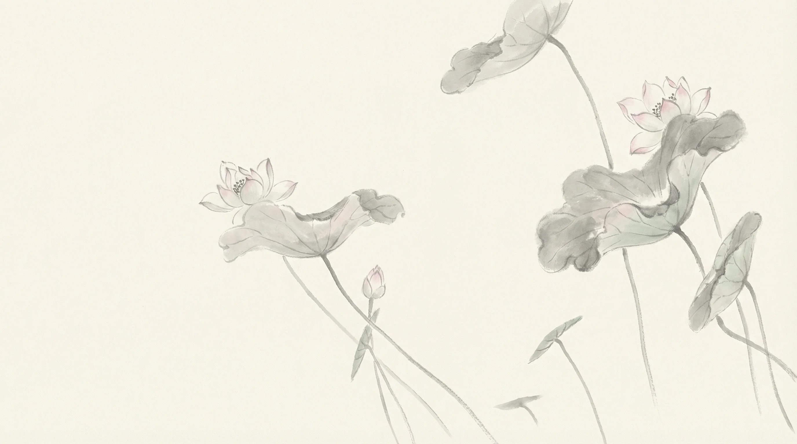 麻将胡了2赛季通行证水墨荷花主题